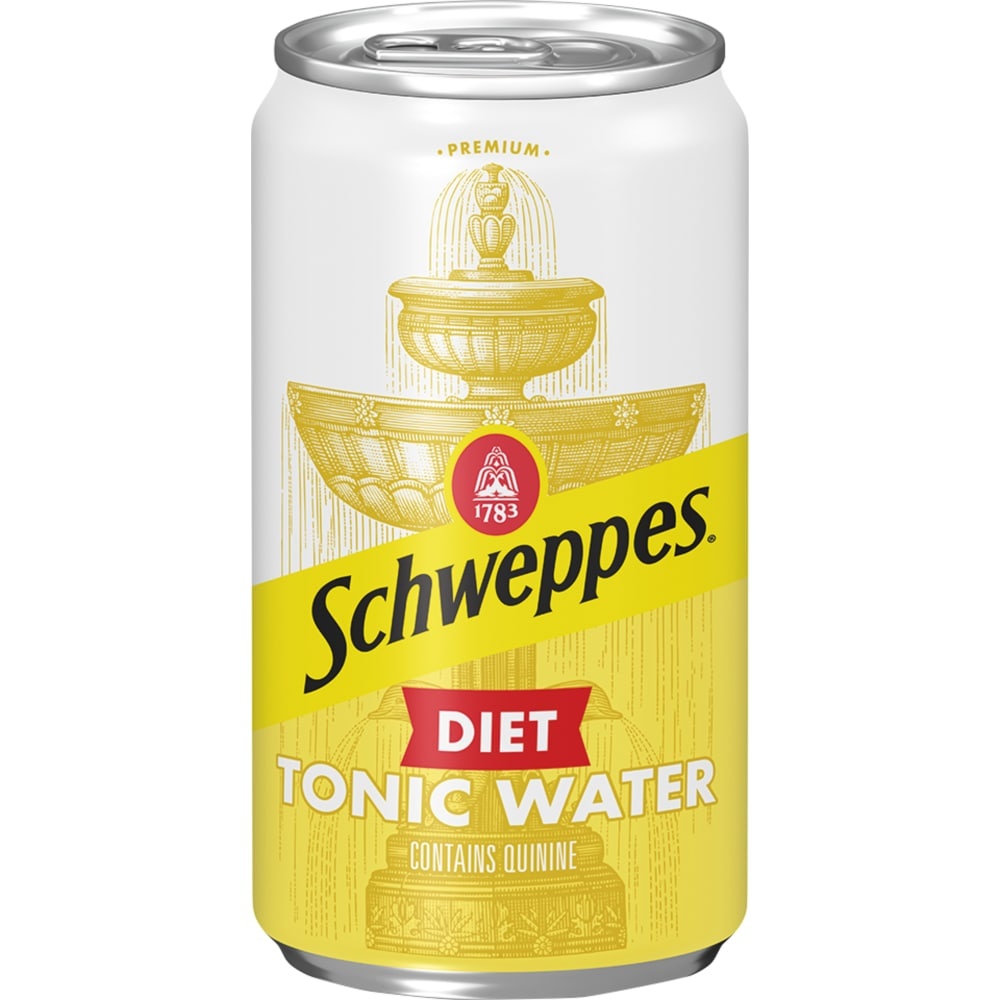 slide 5 of 5, Schweppes Diet Tonic Water Slim Cans, 6 ct; 7.5 fl oz