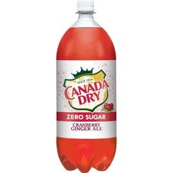Canada Dry Zero Sugar Cranberry Ginger Ale Soda, 2 L bottle
