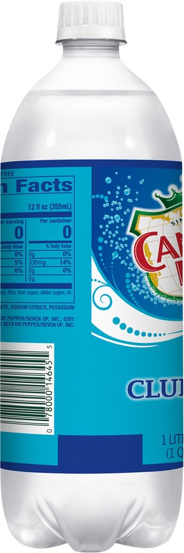 slide 2 of 4, Canada Dry Club Soda, 1 L bottle, 1 liter
