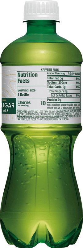 slide 2 of 5, Canada Dry Zero Sugar Ginger Ale Soda, 20 fl oz bottle, 20 oz