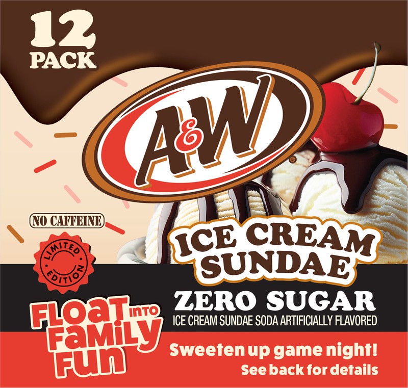 slide 5 of 5, A&w Zero Sgr Ice Crm Sundae 12/12oz, 12 ct; 12 fl oz