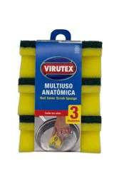 Virutex Corrugated Sponge Classic 3p