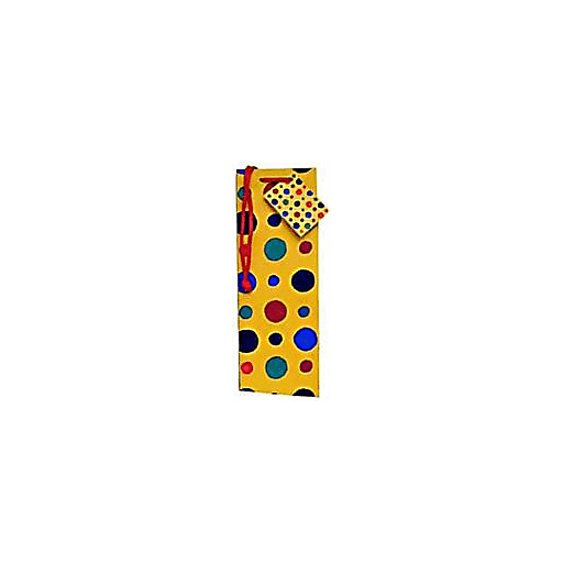 slide 1 of 1, The Gift Wrap Company Bottle Bag Big & Little Spots, 1 ct