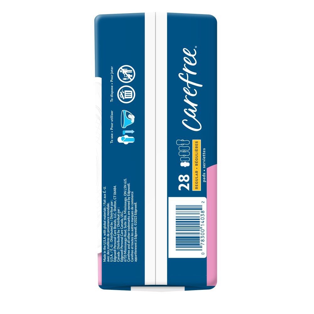 slide 5 of 5, Carefree Regular Ultra Thin Pads 28 ea, 28 ct