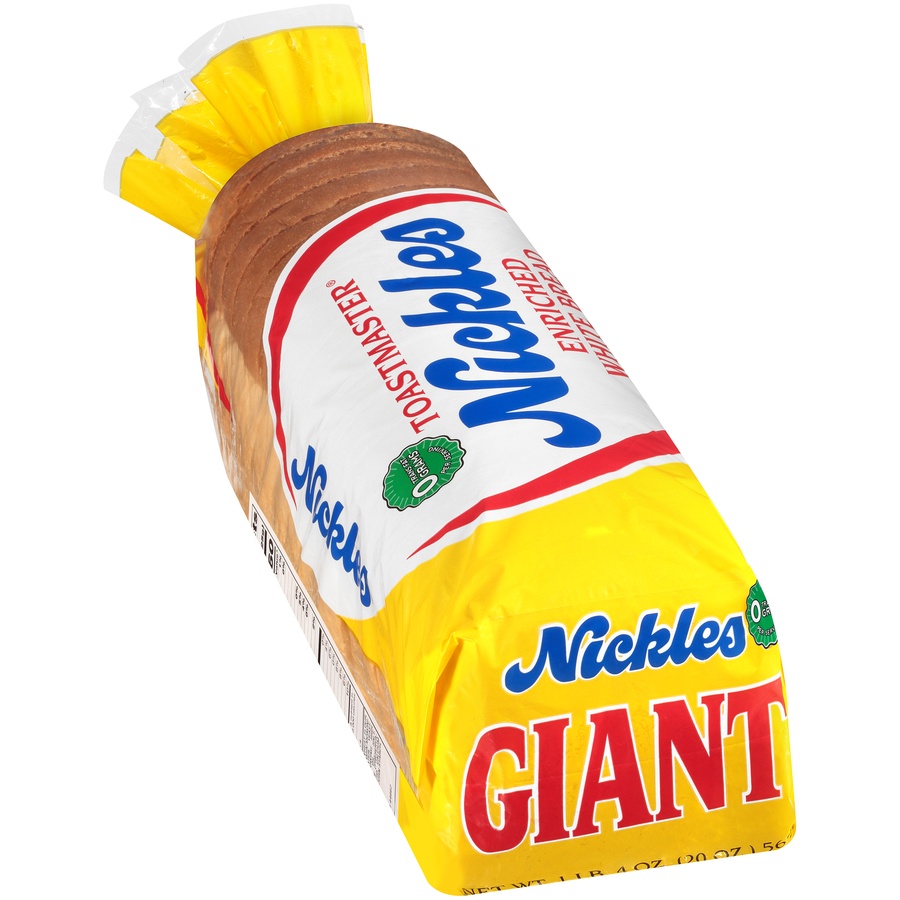 slide 2 of 8, Nickles Bakery Nickles Giant Round Top Toastmaster White Bread, 20 oz