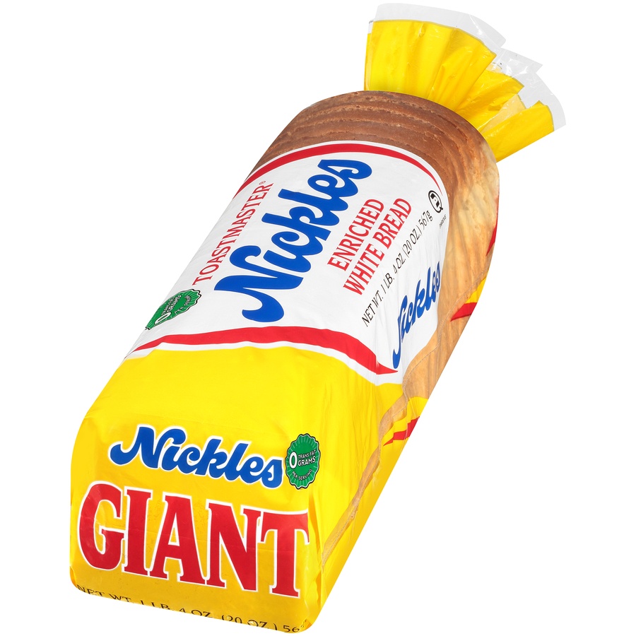 slide 3 of 8, Nickles Bakery Nickles Giant Round Top Toastmaster White Bread, 20 oz