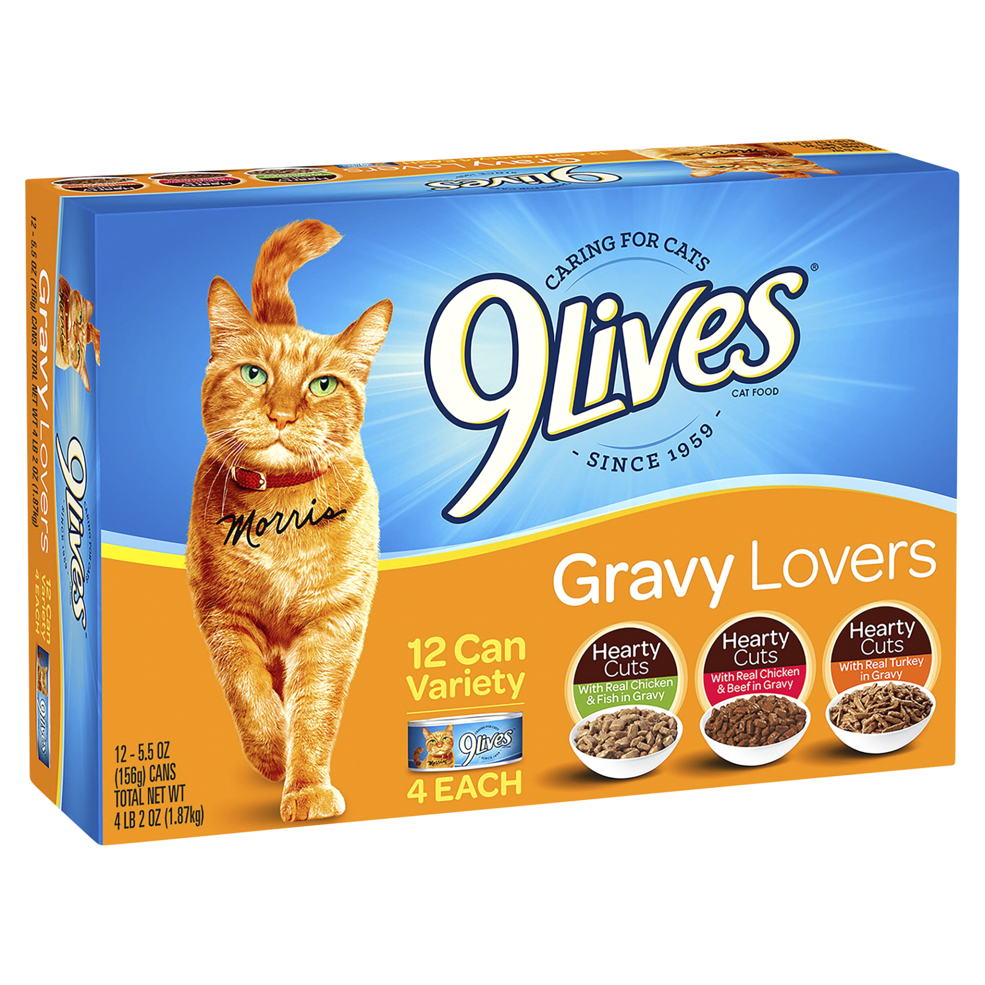 slide 1 of 1, 9Lives Cat Food, Gravy Lovers Variety, 12 ct; 5.5 oz
