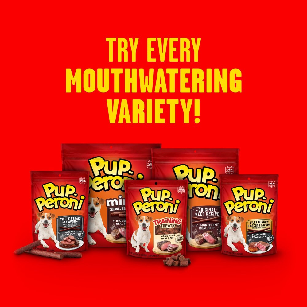 slide 3 of 6, Pup-Peroni Original Beef Recipe Dog Treats, 5.6 Oz. Bag, 5.6 oz