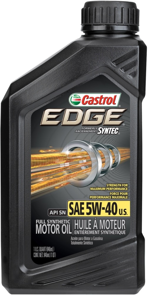 slide 1 of 1, Castrol Edge Sae 5W-40 Full Synthetic Motor Oil, 1 qt