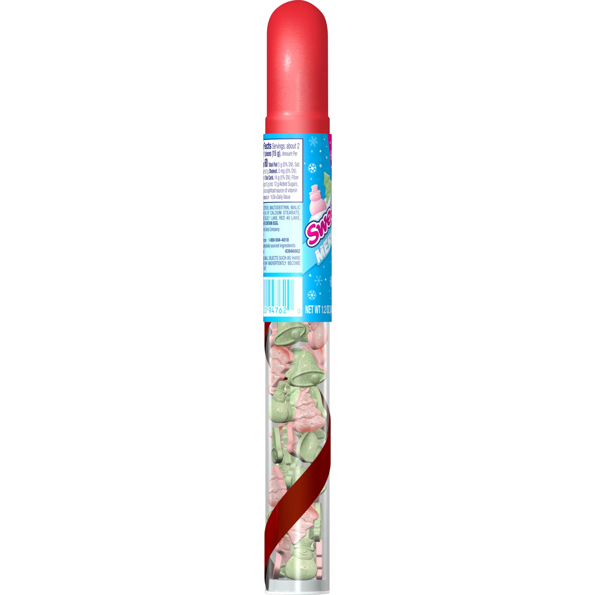 slide 5 of 8, SweeTARTS Novelty Merry Mix Filled Cane 06213 157726 Holiday 1.2 oz, 1.2 oz