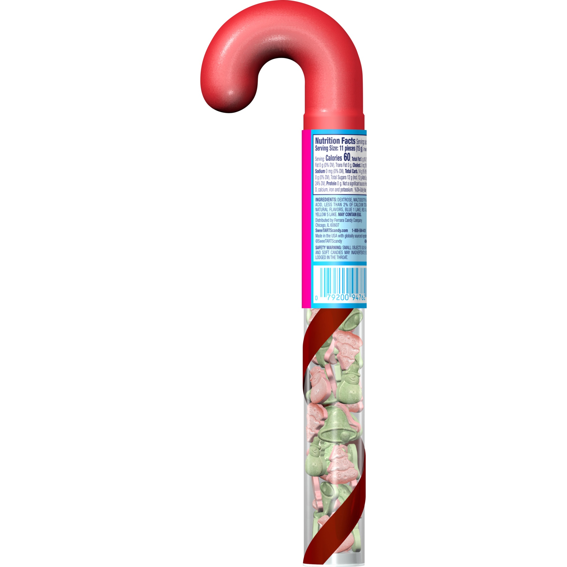 slide 7 of 8, SweeTARTS Novelty Merry Mix Filled Cane 06213 157726 Holiday 1.2 oz, 1.2 oz