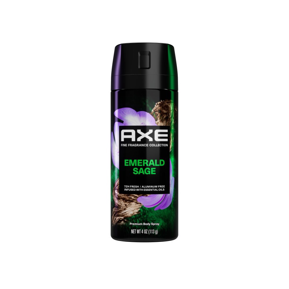 slide 3 of 6, AXE Fine Fragrance Collection Premium Deodorant Body Spray for Men Emerald Sage, 4 oz