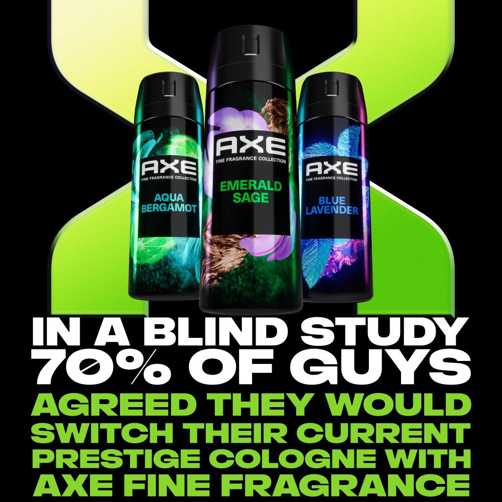 slide 4 of 6, AXE Fine Fragrance Collection Premium Deodorant Body Spray for Men Emerald Sage, 4 oz