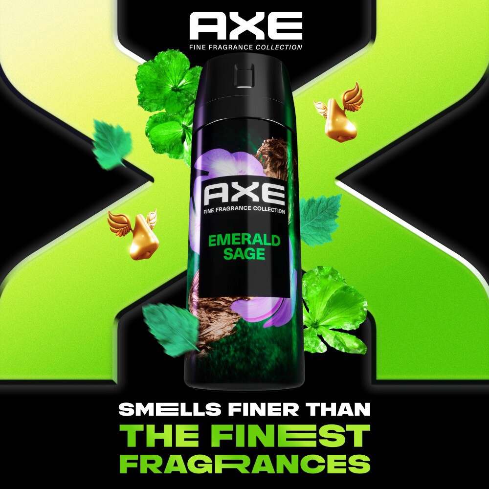slide 6 of 6, AXE Fine Fragrance Collection Premium Deodorant Body Spray for Men Emerald Sage, 4 oz