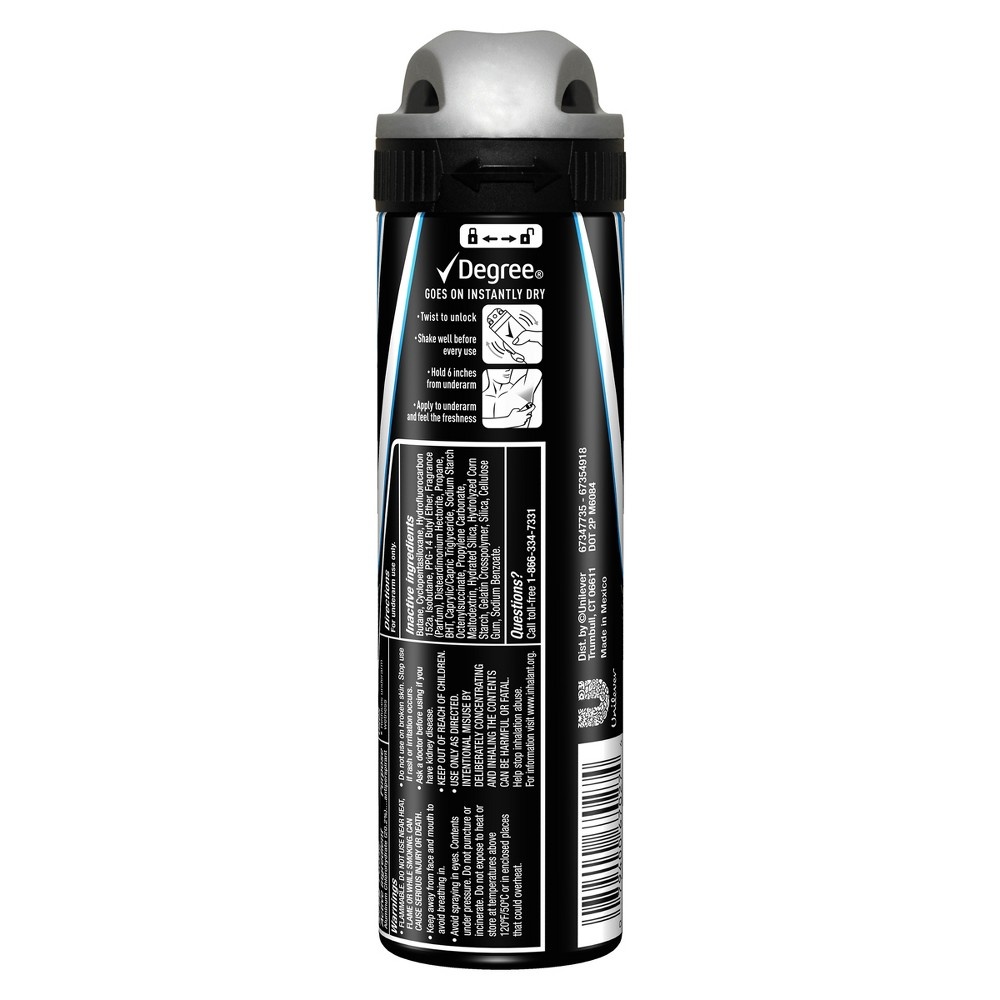 slide 3 of 4, Degree Men UltraClear Antiperspirant Deodorant Dry Spray Black & White Fresh, 3.8 oz