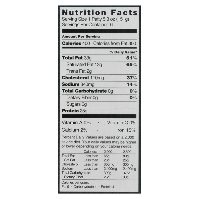 slide 2 of 5, Chop House Steak Burgers 6 ea, 6 ct