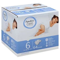 Signature Care Premium Baby Diapers Size 6 - 64 Count