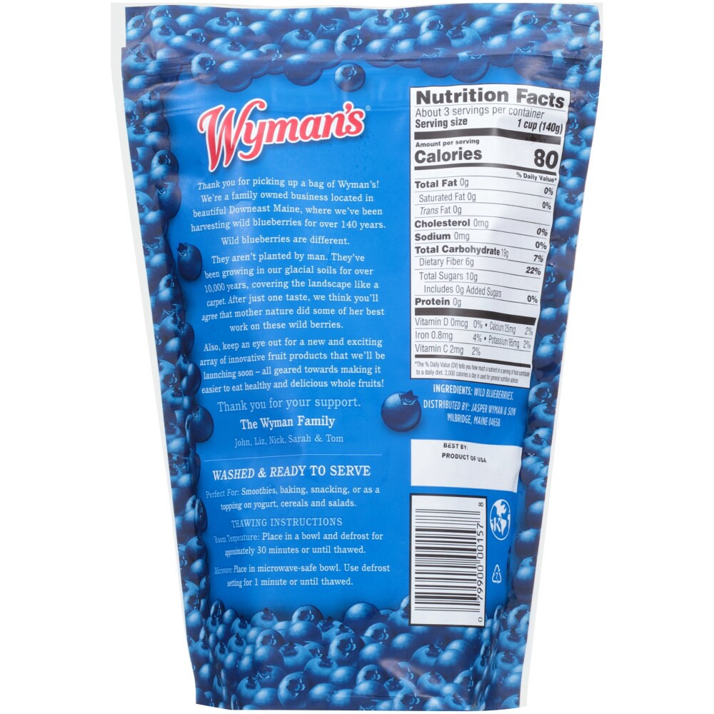 slide 2 of 2, Wyman's® Wild Blueberries, 15 oz