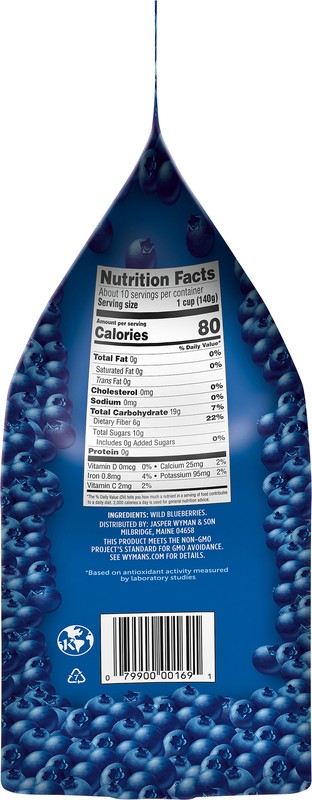 slide 2 of 5, Wyman's Wild Blueberries 3 lb, 3 lb