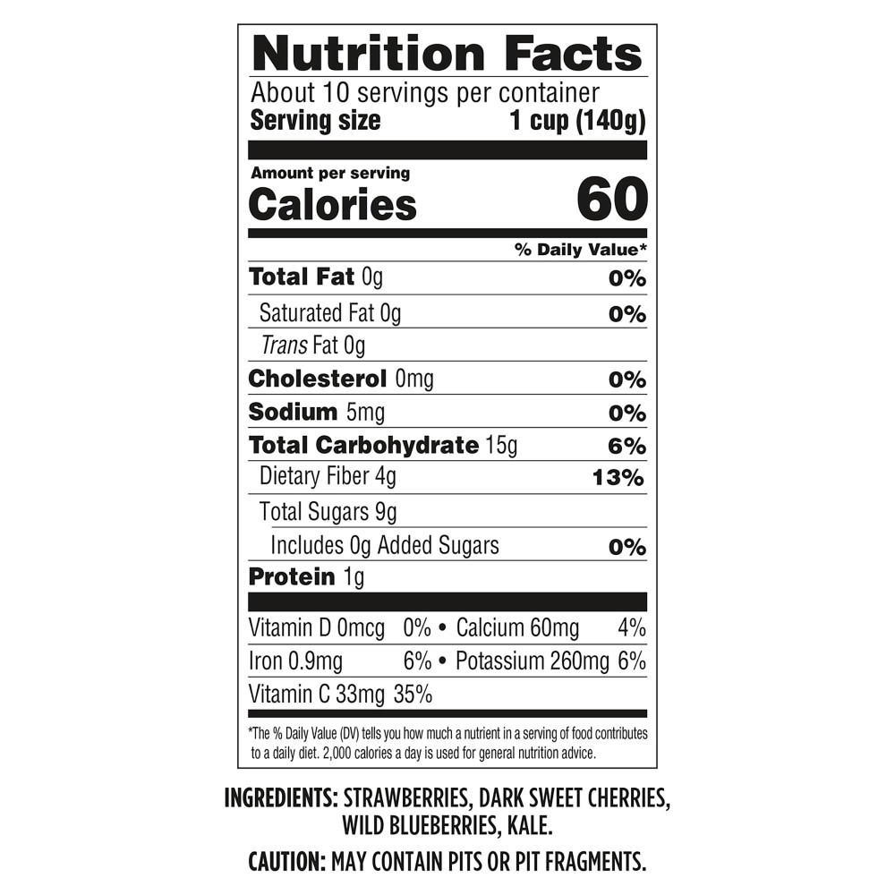slide 3 of 5, Wyman's® Cherry Berry & Kale Mix Frozen Fruit, 3 lb