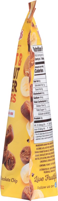 slide 3 of 5, Wyman's Fruit & Peanut Butter Poppers, Banana, Peanut Butter & Chocolate Chip, 8 oz