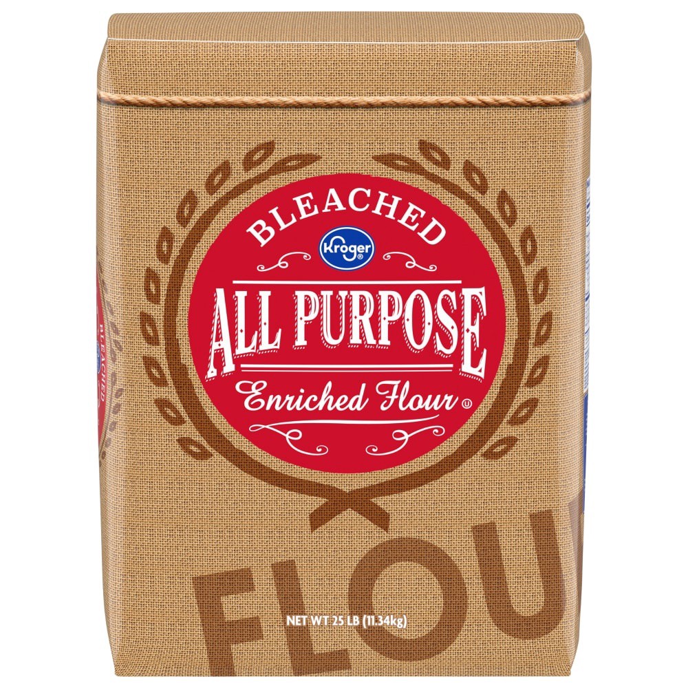 slide 3 of 3, Kroger Bleached Allpurpose Enriched Flour, 25 lb