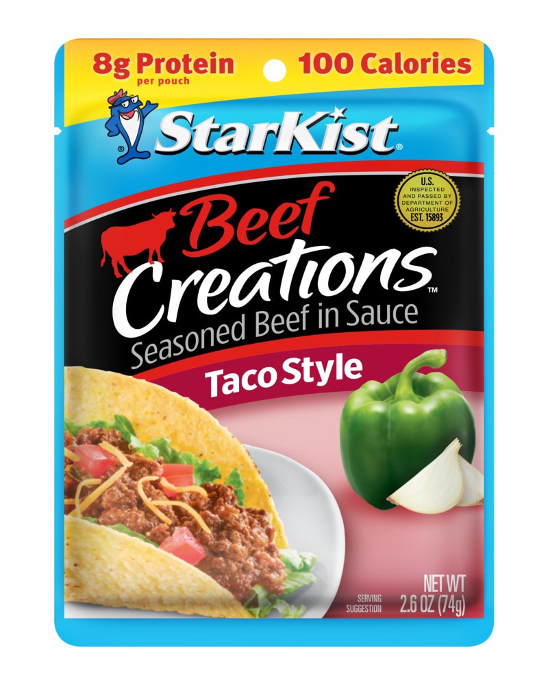 slide 5 of 6, Starkist Beef Creations Taco Style Pouch, 2.6 oz
