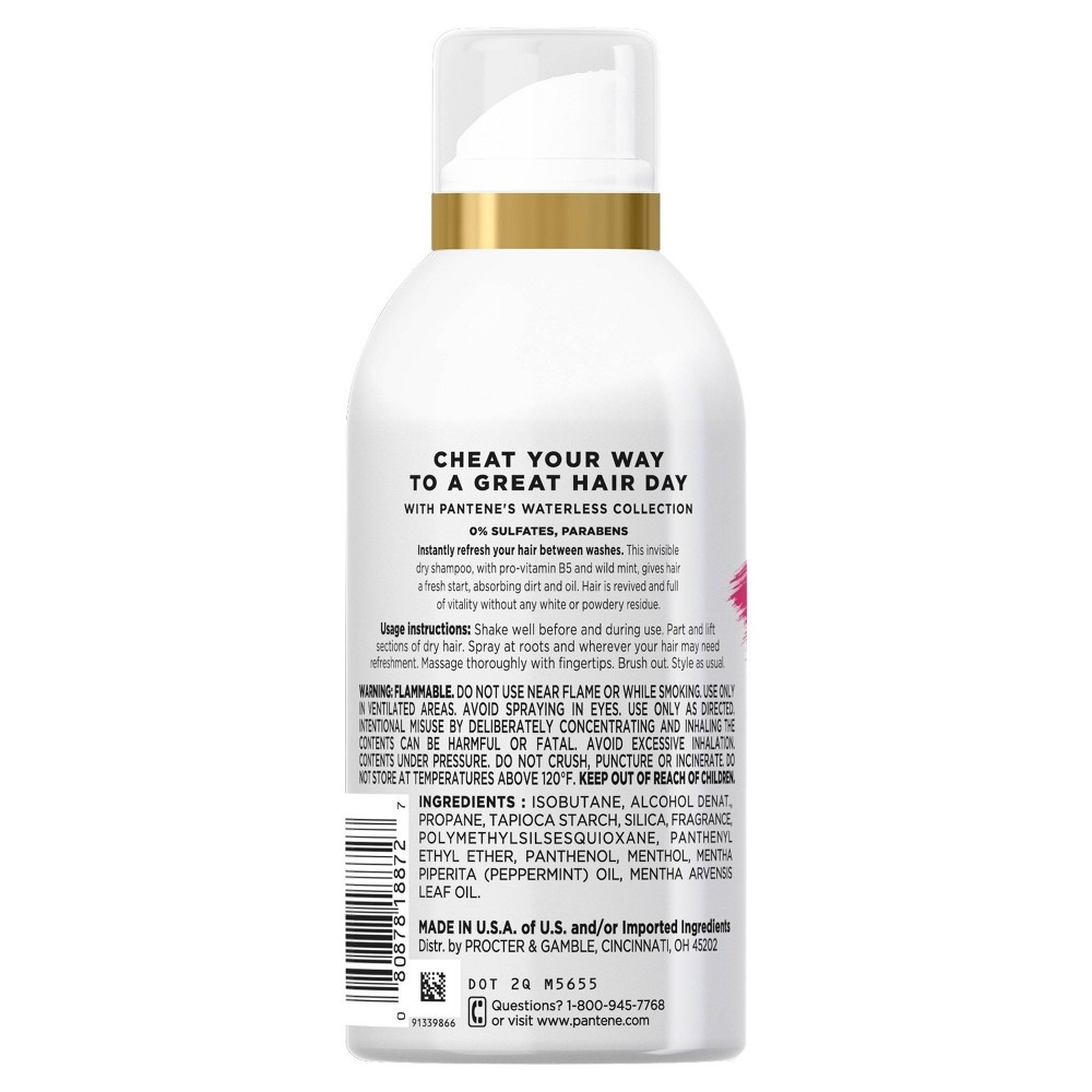 slide 2 of 5, Pantene Sulfate-Free Never Tell Dry Shampoo Spray w/ Wild Mint, 4.2 oz, 4.2 oz