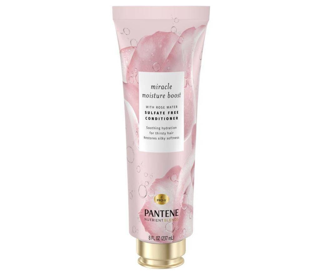 slide 3 of 3, Pantene Pro V Pantene Nutrient Blends Miracle Moisture Boost Rose Water Conditioner for Dry Hair, Sulfate Free, 8.0 fl oz, 8 fl oz
