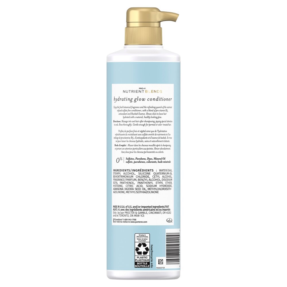 slide 3 of 3, Pantene Sulfate and Silicone Free Baobab Conditioner, Hydrates Soft Healthy Hair, Nutrient Blends - 13.5 fl oz, 13.5 fl oz