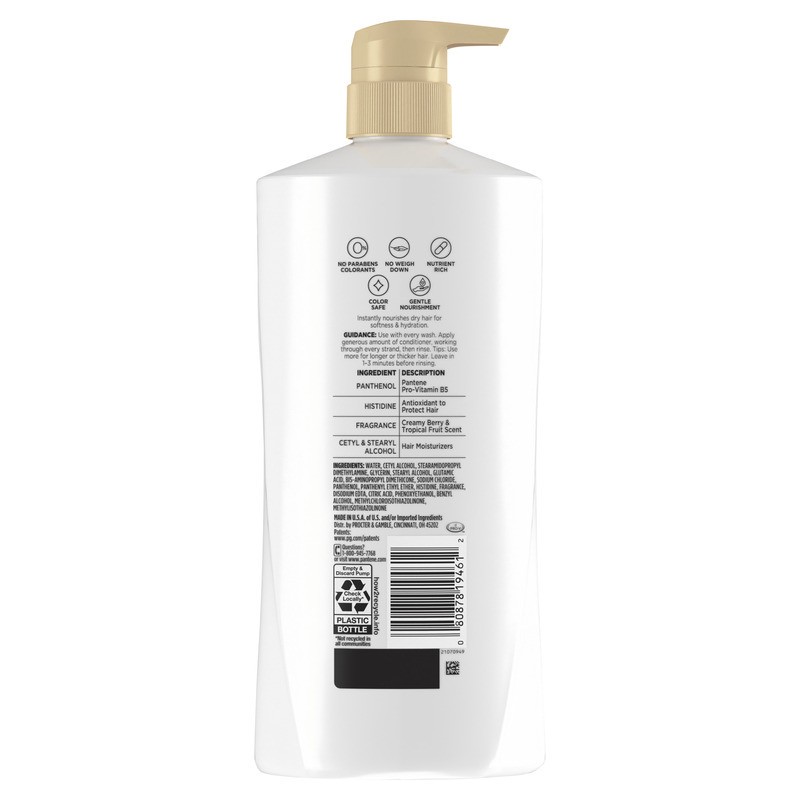 slide 2 of 4, Pantene Daily Moisture Renewal 72 HR Lush Moisture Conditioner 21.4oz, 21.40 fl oz