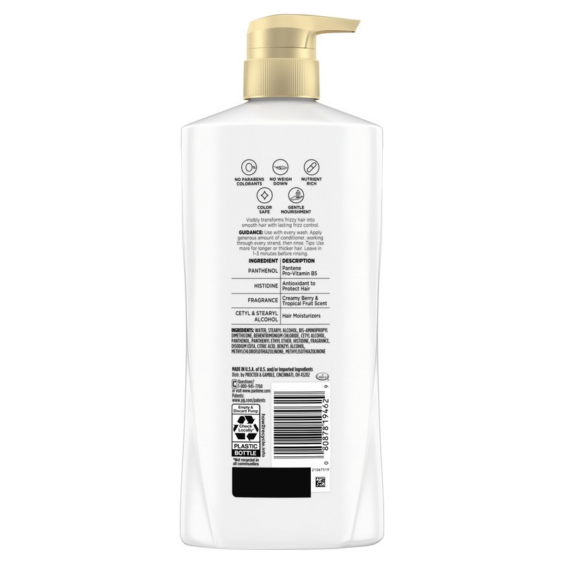 slide 3 of 4, PANTENE PRO-V Smooth & Sleek Conditioner, 21.4 oz, 21.40 fl oz