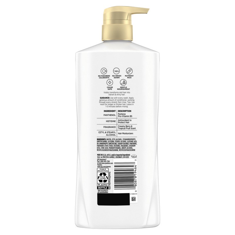slide 2 of 4, PANTENE PRO-V Radiant Color Shine Conditioner, 21.4oz, 21.40 fl oz
