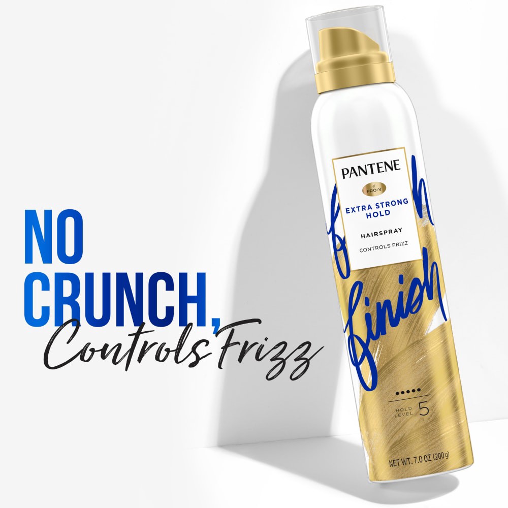 slide 5 of 6, PANTENE Pro-V Extra Strong Hold Level 5 Hairspray, 7.0 oz, 7 oz