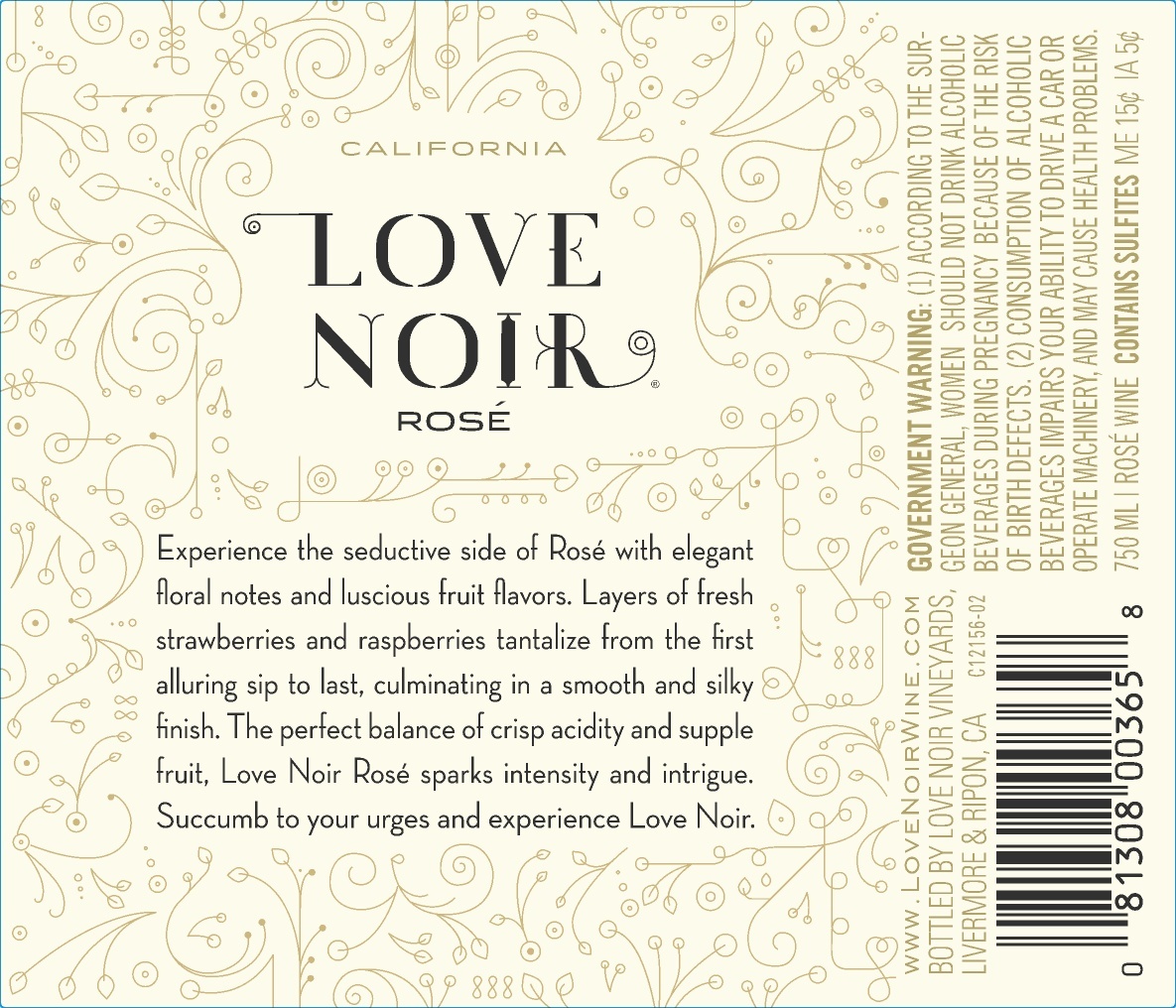 slide 4 of 5, Love Noir Rosé Wine - 750ml Bottle, 750 ml