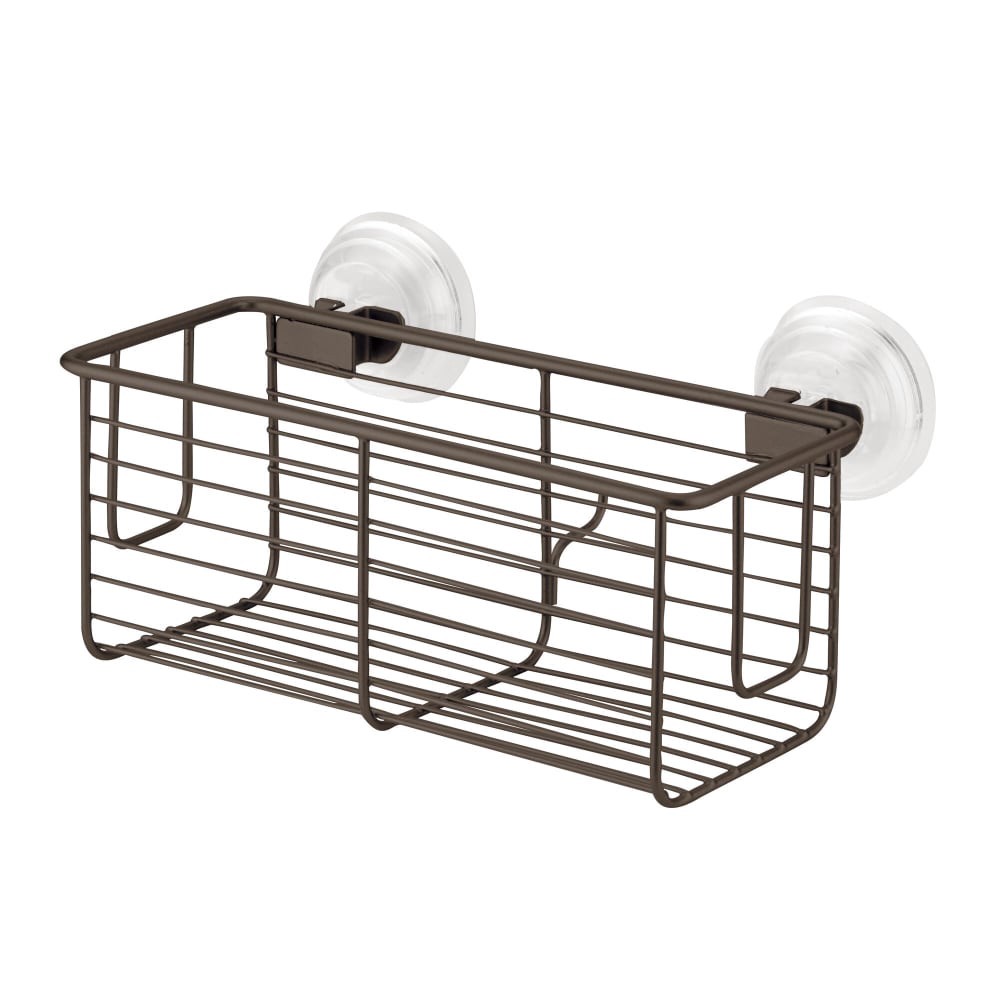 slide 3 of 3, InterDesign Classico Suction Bath Basket - Bronze, 1 ct
