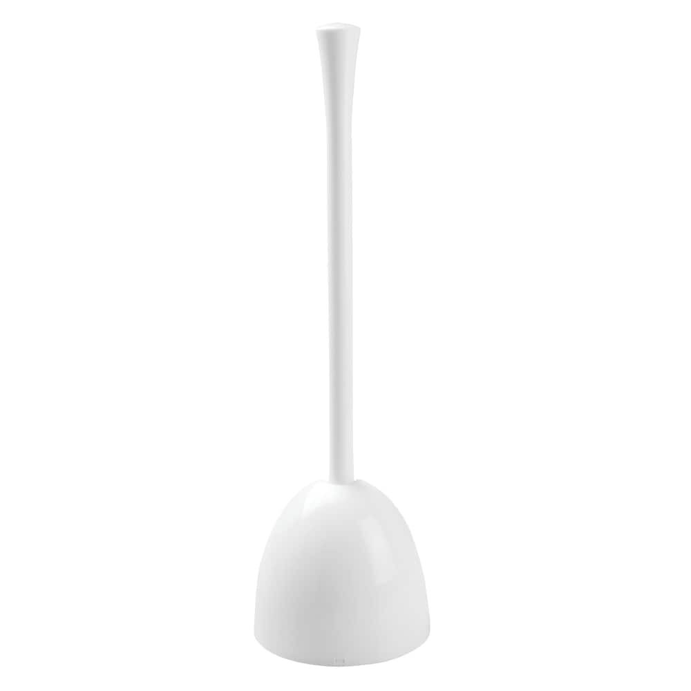 slide 2 of 5, InterDesign Una Bathroom Plunger - Black/White, 1 ct