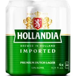 Hollandia Premium Lager Can Beer 4 Pack