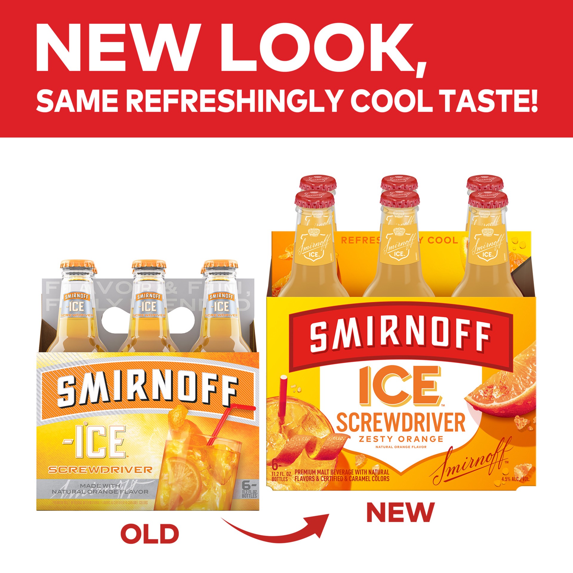 slide 3 of 5, Smirnoff Ice Screwdriver Malt Beverage 6 ea, 6 ct; 11 oz