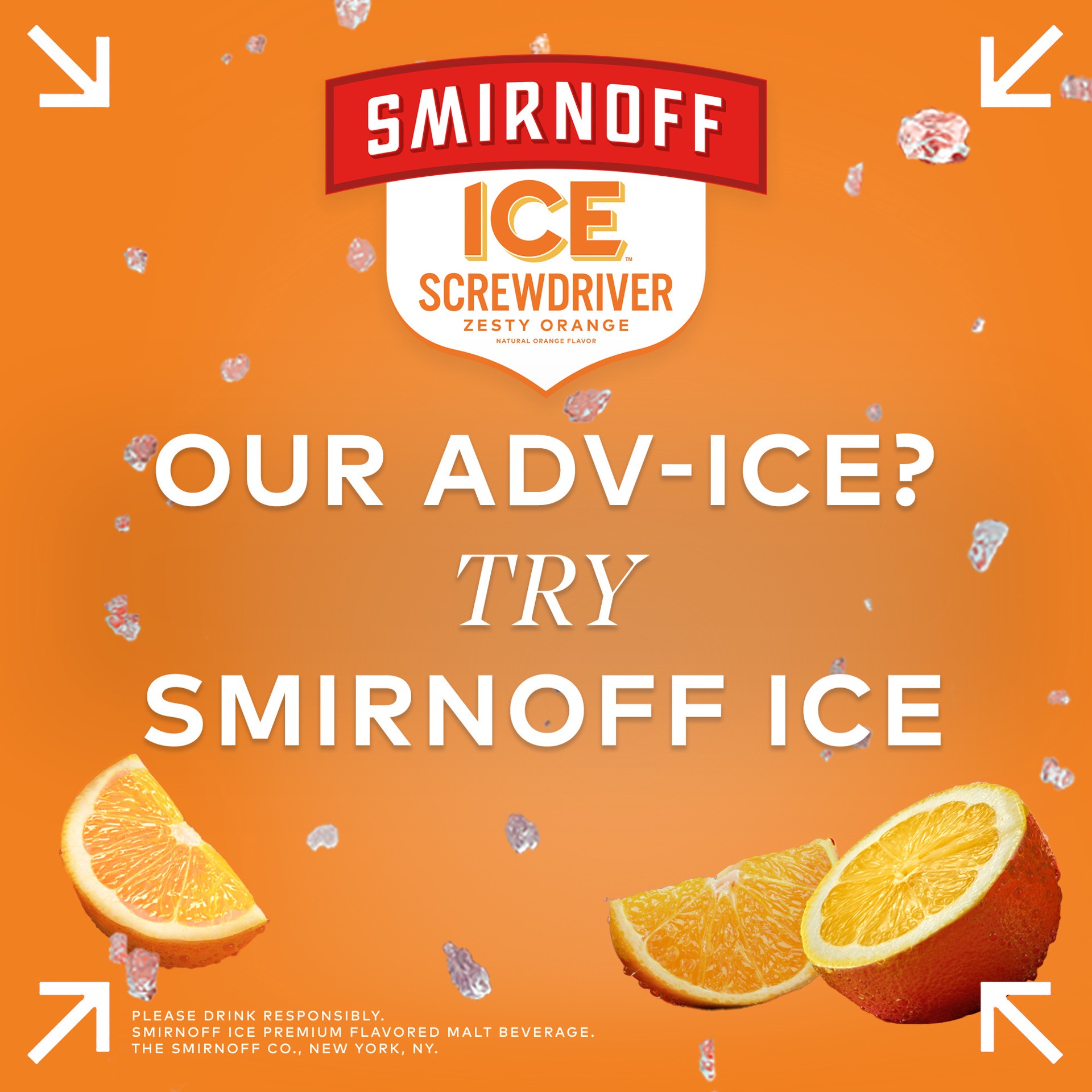 slide 2 of 5, Smirnoff Ice Screwdriver Malt Beverage 6 ea, 6 ct; 11 oz