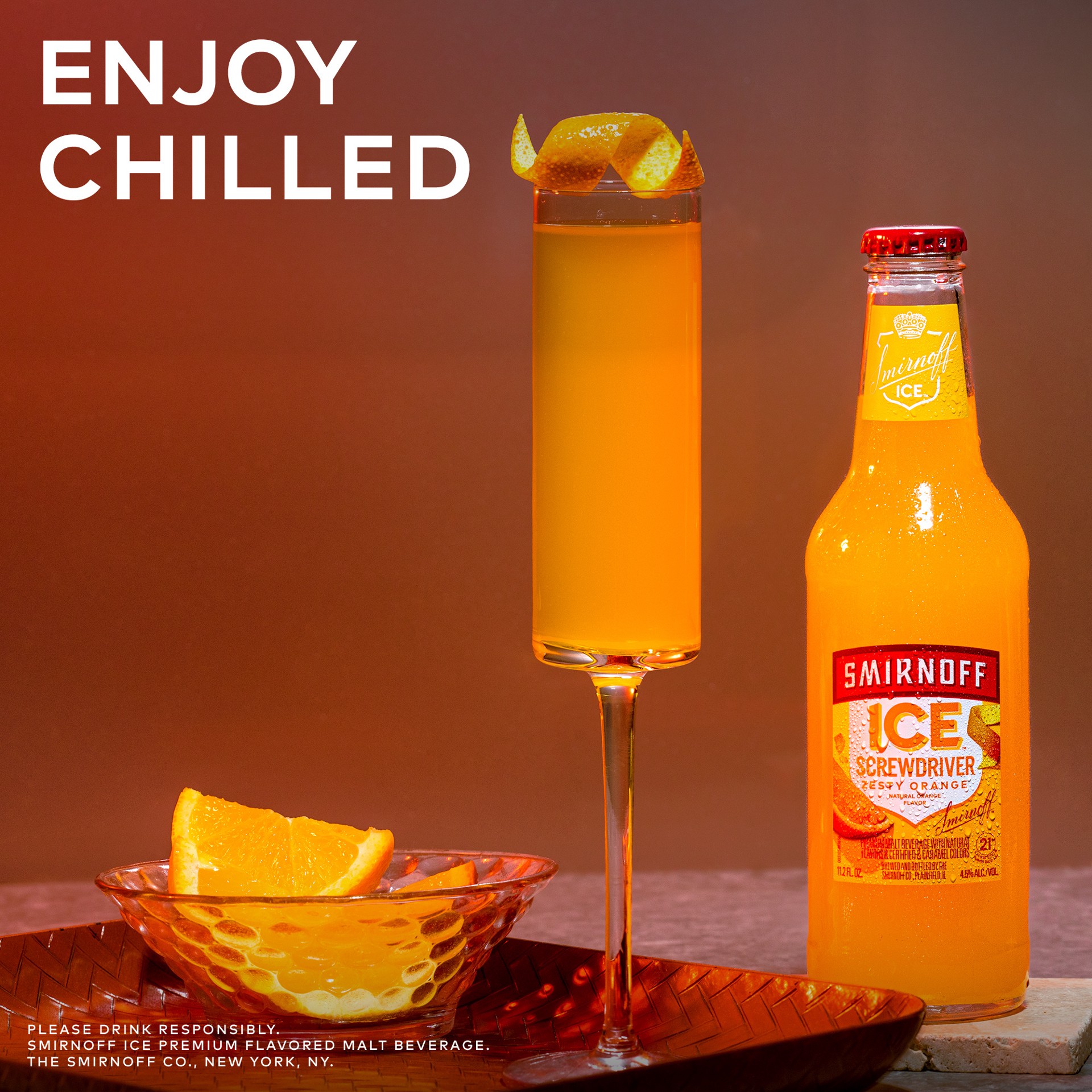 slide 4 of 5, Smirnoff Ice Screwdriver Malt Beverage 6 ea, 6 ct; 11 oz