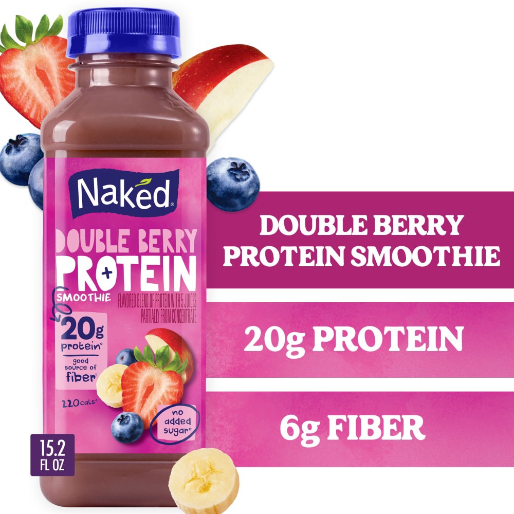 slide 6 of 6, Naked Juice Double Berry Protein 15.2oz, 15.2 fl oz