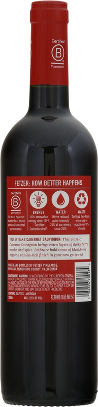 slide 4 of 4, Fetzer Cabernet Sauvignon 750 ml, 750 ml