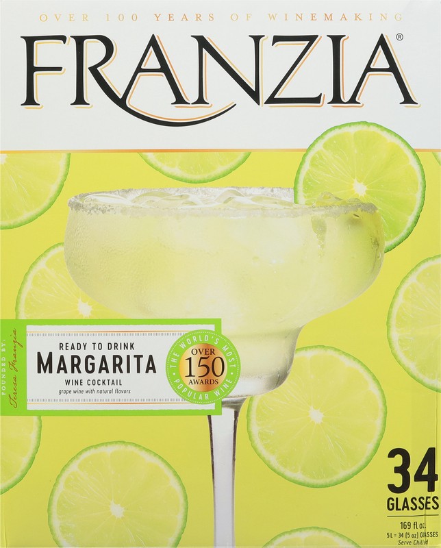 slide 4 of 4, Franzia Margarita Wine Cocktail Rtd, 5 liter