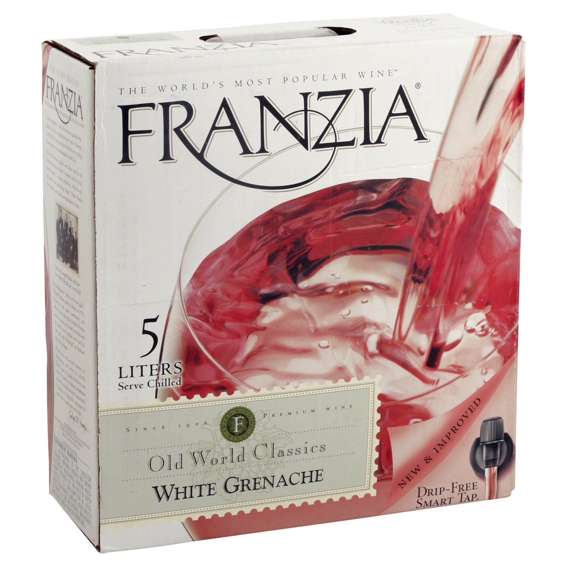 slide 1 of 1, Franzia Wines Franzia White Grenache, 5 liter box