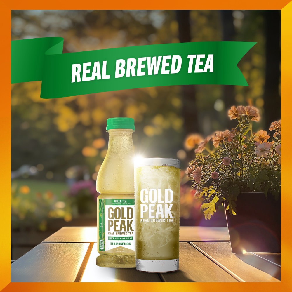 slide 2 of 6, Gold Peak Sweetened Green Tea Bottle, 18.5 fl oz, 18.5 fl oz