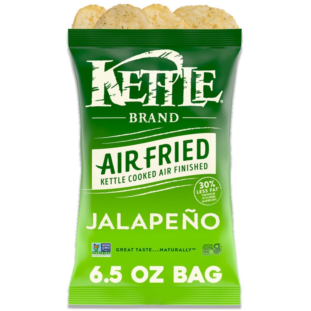 slide 4 of 6, Kettle Brand Air Fried Jalapeno Kettle Potato Chips, 6.5 oz