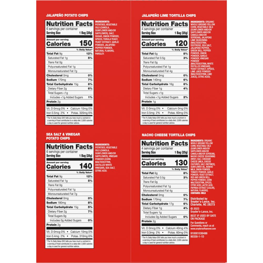slide 4 of 4, Kettle Brand and Late July Snacks Mix Variety Pack, 20 Count Snack Bags, 19.2 oz