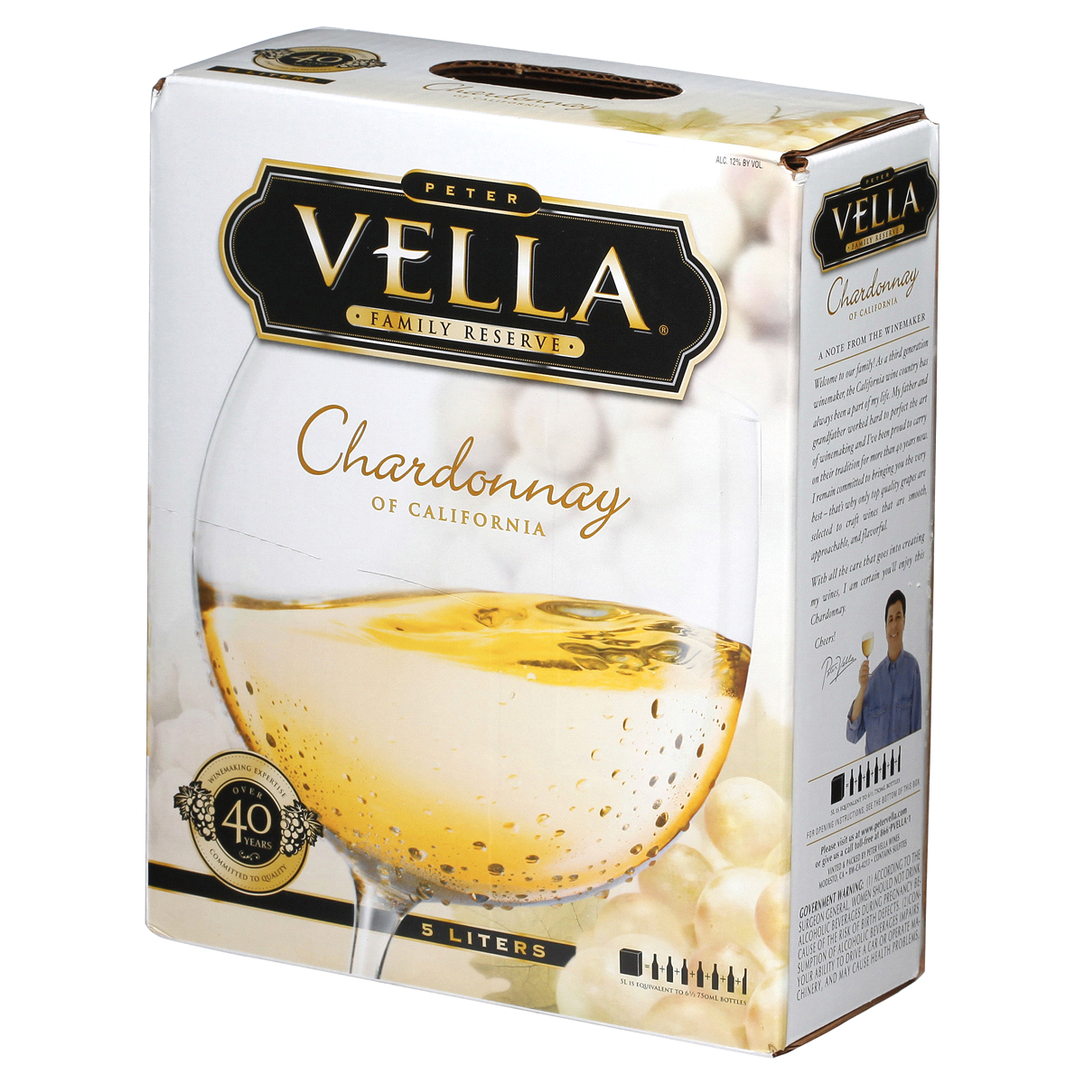 slide 4 of 7, Peter Vella Vineyards Chardonnay Wine, 5 lt, 5 liter