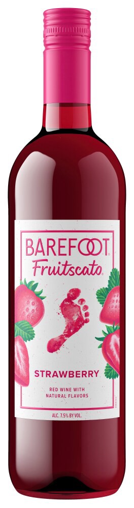 slide 3 of 6, Barefoot Fruitscato Strawberry Sweet Wine 750ml, 750 ml